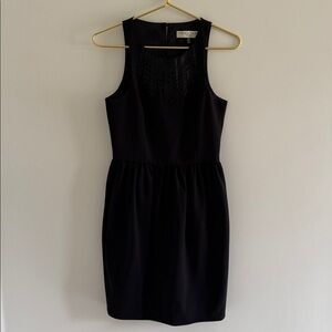 Trina Turk Black Herringbone Beaded Dress